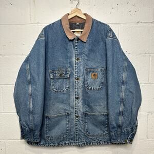 Vintage Carhartt Blanket-Lined Chore Jacket “Denim” C59 DST